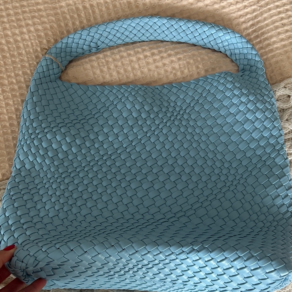 Blue Woven Women's shoulder Bag